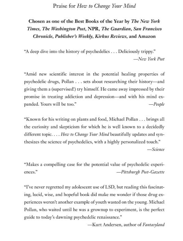 How to Change Your Mind: What the New Science of Psychedelics Teaches Us Book How to Change Your Mind: What the New Science of Psychedelics Teaches Us Book