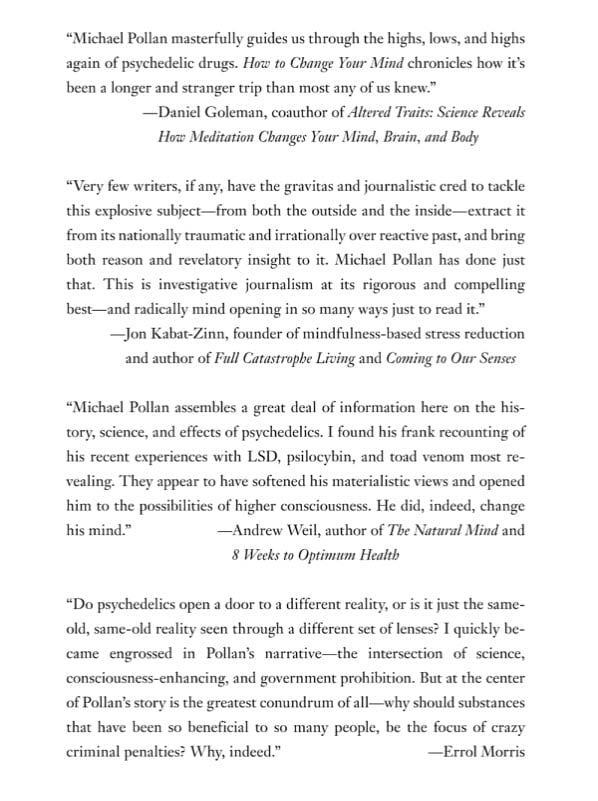 How to Change Your Mind: What the New Science of Psychedelics Teaches Us Book How to Change Your Mind: What the New Science of Psychedelics Teaches Us Book