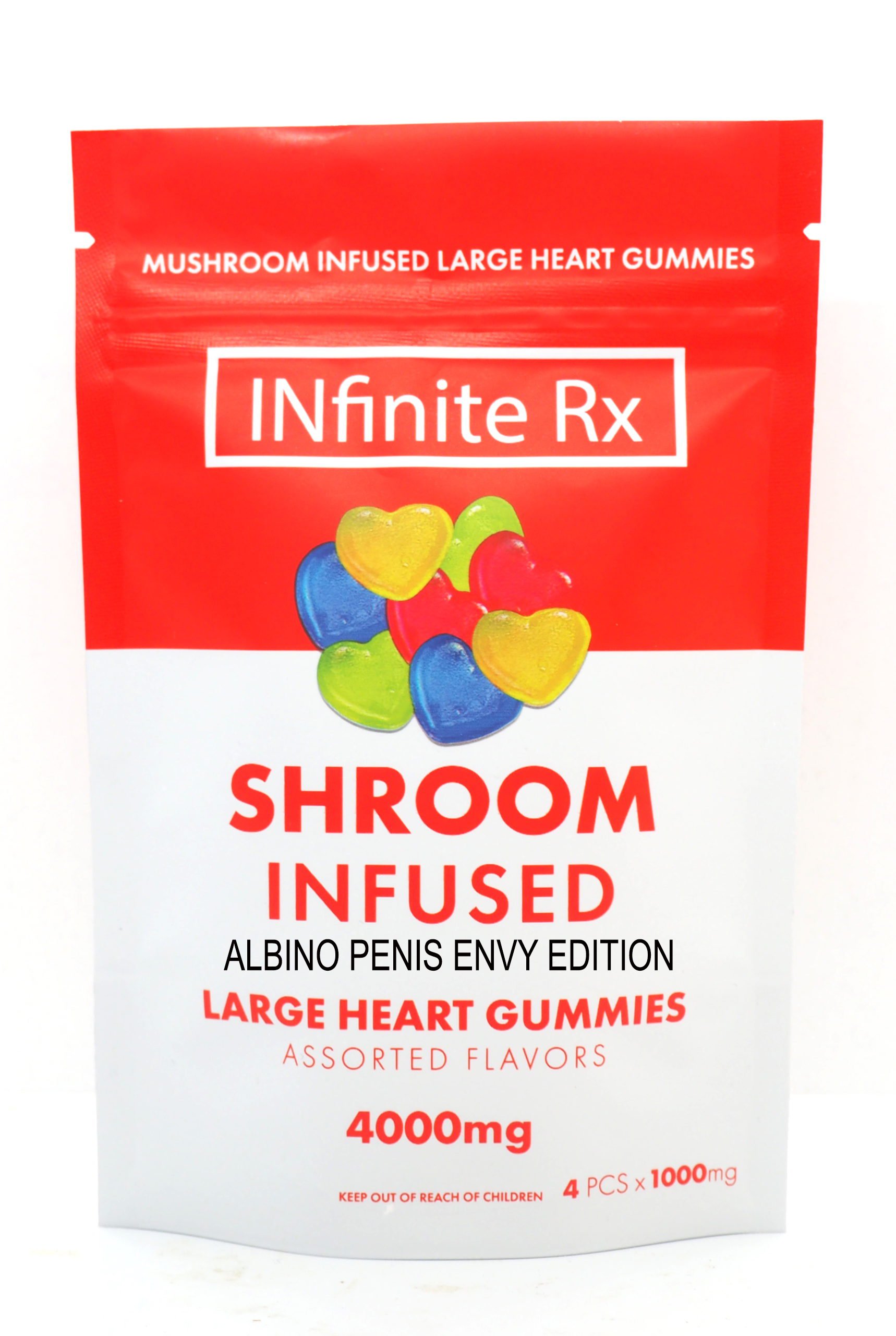 INfinite Rx Shroom Infused Albino Penis Envy Edition Large Heart Gummies Edibles (4000mg) INfinite Rx Shroom Infused Albino Penis Envy Edition Large Heart Gummies Edibles (4000mg)